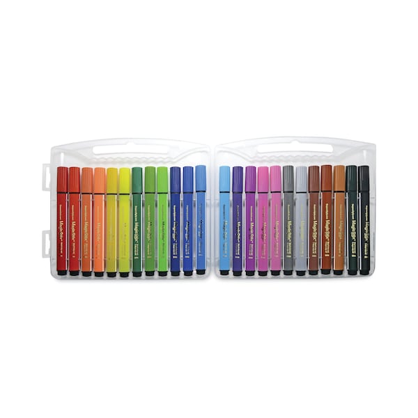 Magic Stix Markers, Medium Bullet Tip, Assorted Colors, PK24, 24PK